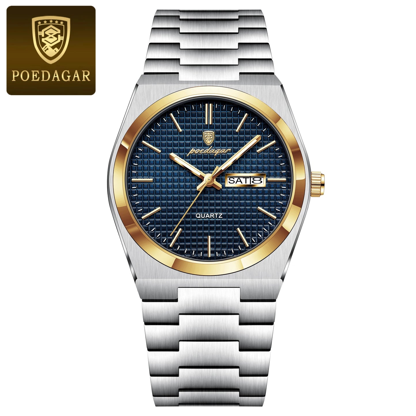 Luxury Original Man Watch Waterproof Stainless Steel Luminous Men'S Wristwatch Date Week Quartz Fashion Watches for Men