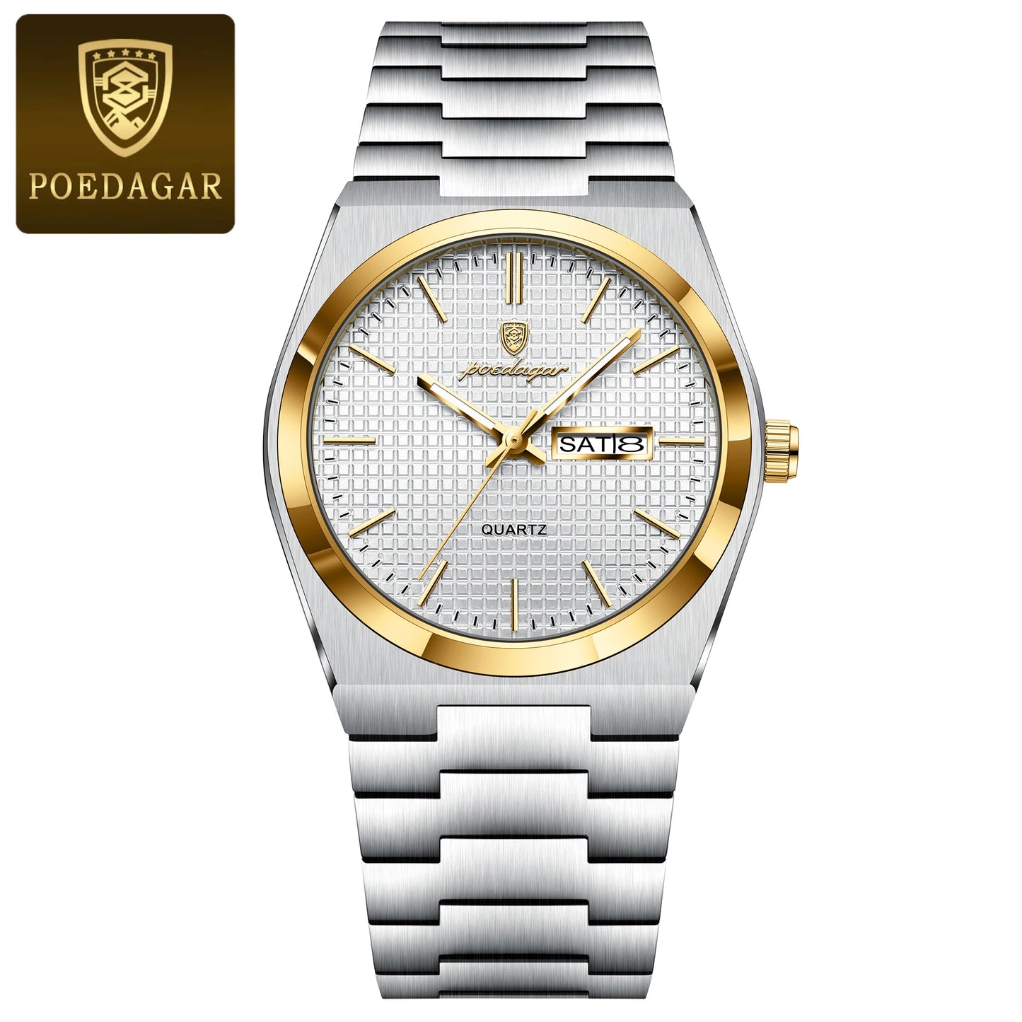 Luxury Original Man Watch Waterproof Stainless Steel Luminous Men'S Wristwatch Date Week Quartz Fashion Watches for Men
